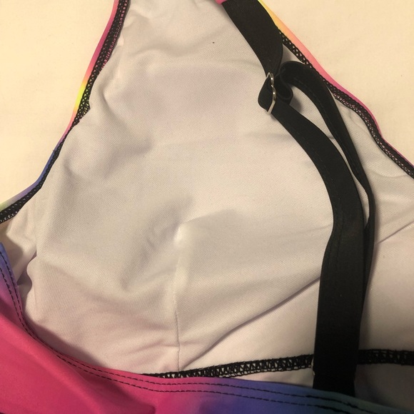 Plus Size 3X Cross Front Vivid 🌈 Tankini Swimsuit Top 🆕 - Picture 5 of 12